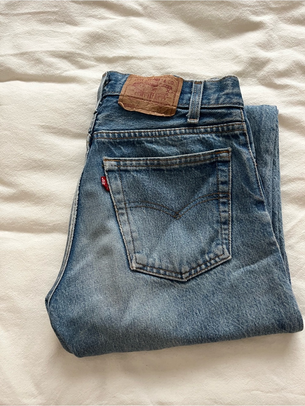 Vintage 701 501 Levi's Light Blue Wide-Leg Jeans USA - Picture 6 of 11